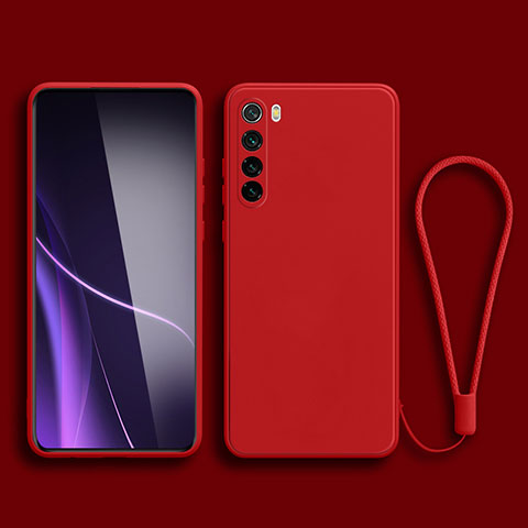 Funda Silicona Ultrafina Goma 360 Grados Carcasa YK3 para Xiaomi Redmi Note 8 (2021) Rojo