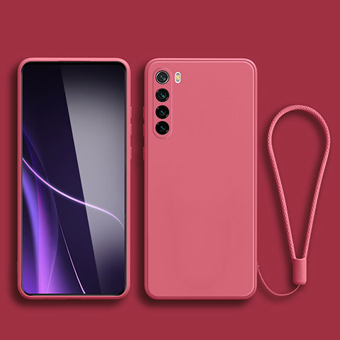 Funda Silicona Ultrafina Goma 360 Grados Carcasa YK3 para Xiaomi Redmi Note 8 (2021) Rosa Roja