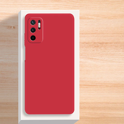 Funda Silicona Ultrafina Goma 360 Grados Carcasa YK5 para Xiaomi Redmi Note 10 5G Rojo