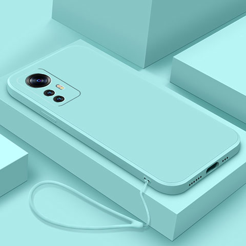 Funda Silicona Ultrafina Goma 360 Grados Carcasa YK7 para Xiaomi Mi 12T Pro 5G Azul Claro