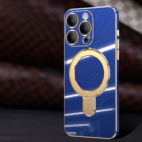 Funda Silicona Ultrafina Goma Carcasa con Mag-Safe Magnetic C01 para Apple iPhone 12 Pro Azul