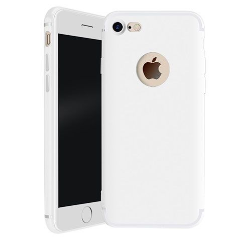 Funda Silicona Ultrafina Goma Carcasa H01 para Apple iPhone 8 Blanco