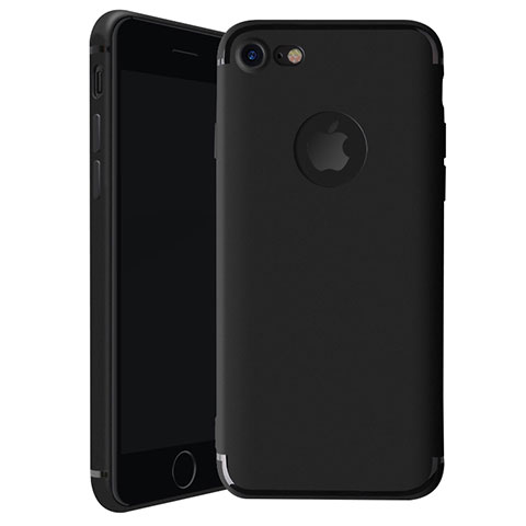 Funda Silicona Ultrafina Goma Carcasa H01 para Apple iPhone SE (2020) Negro