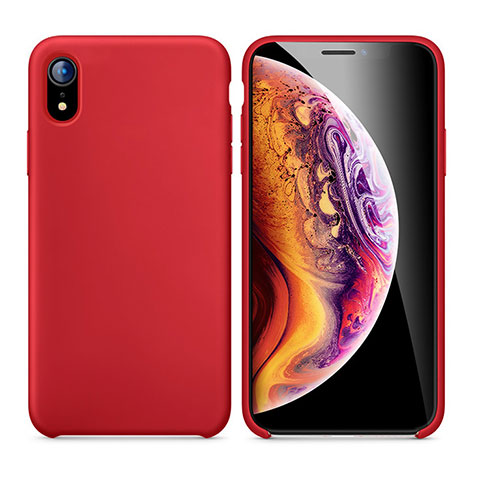 Funda Silicona Ultrafina Goma Carcasa S01 para Apple iPhone XR Rojo