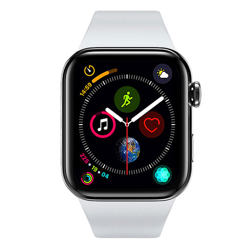 Funda Silicona Ultrafina Goma Carcasa S01 para Apple iWatch 4 40mm Negro