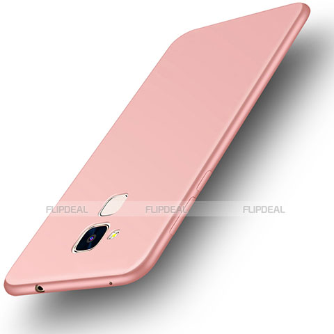 Funda Silicona Ultrafina Goma Carcasa S01 para Huawei Honor 5C Oro Rosa