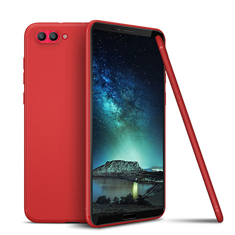 Funda Silicona Ultrafina Goma Carcasa S01 para Huawei Honor View 10 Rojo