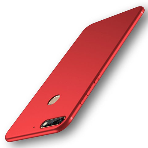Funda Silicona Ultrafina Goma Carcasa S01 para Huawei Y7 (2018) Rojo