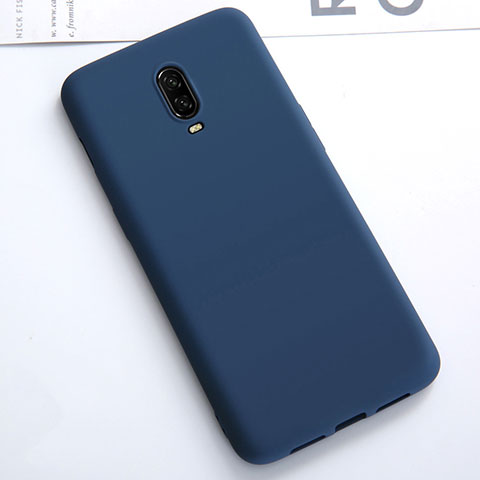 Funda Silicona Ultrafina Goma Carcasa S01 para OnePlus 6T Azul