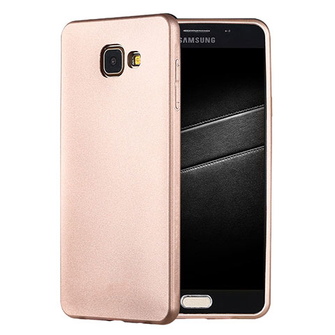 Funda Silicona Ultrafina Goma Carcasa S01 para Samsung Galaxy A7 (2016) A7100 Oro