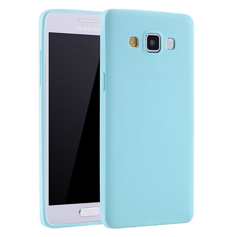 Funda Silicona Ultrafina Goma Carcasa S01 para Samsung Galaxy A7 Duos SM-A700F A700FD Azul Cielo