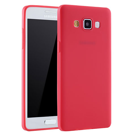 Funda Silicona Ultrafina Goma Carcasa S01 para Samsung Galaxy A7 Duos SM-A700F A700FD Rojo