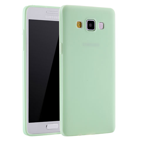 Funda Silicona Ultrafina Goma Carcasa S01 para Samsung Galaxy A7 Duos SM-A700F A700FD Verde