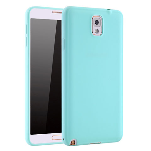 Funda Silicona Ultrafina Goma Carcasa S01 para Samsung Galaxy Note 3 N9000 Azul Cielo