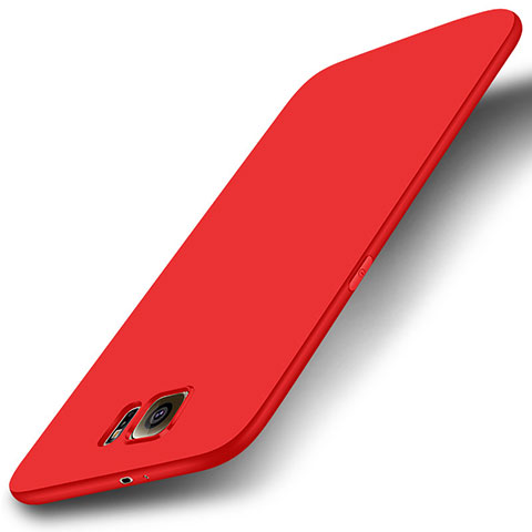 Funda Silicona Ultrafina Goma Carcasa S01 para Samsung Galaxy S6 Duos SM-G920F G9200 Rojo
