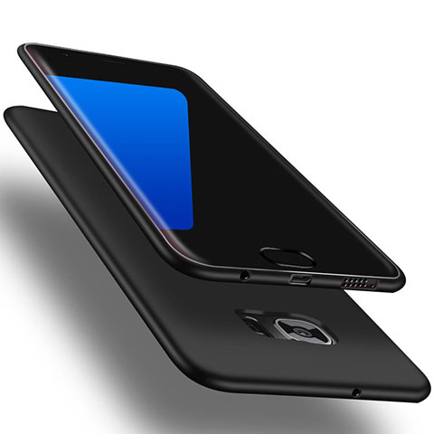 Funda Silicona Ultrafina Goma Carcasa S01 para Samsung Galaxy S7 Edge G935F Negro