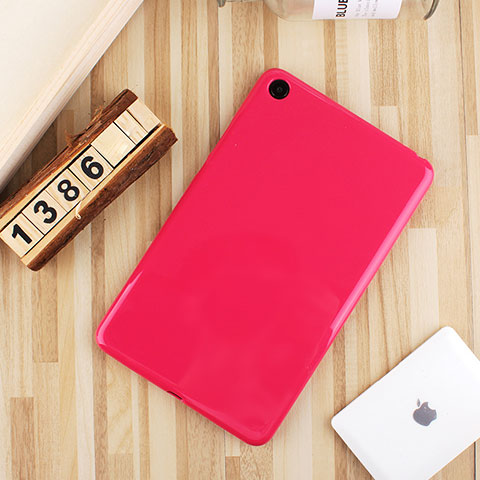 Funda Silicona Ultrafina Goma Carcasa S01 para Xiaomi Mi Pad 4 Plus 10.1 Rosa Roja