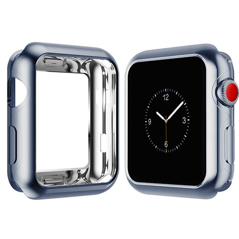 Funda Silicona Ultrafina Goma Carcasa S02 para Apple iWatch 4 44mm Azul Cielo