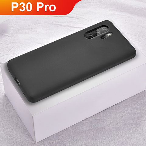 Funda Silicona Ultrafina Goma Carcasa S02 para Huawei P30 Pro Negro