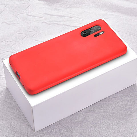 Funda Silicona Ultrafina Goma Carcasa S02 para Huawei P30 Pro Rojo