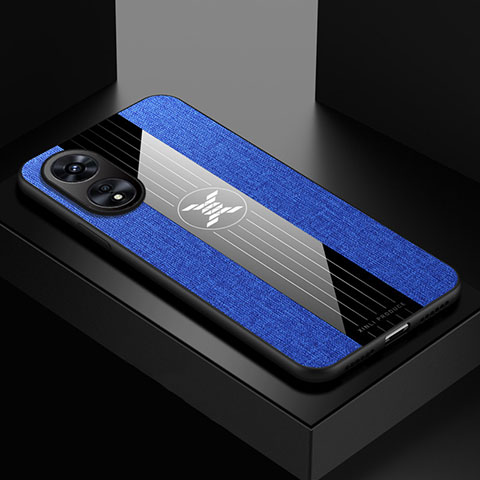 Funda Silicona Ultrafina Goma Carcasa X01L para Oppo A78 5G Azul