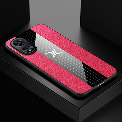 Funda Silicona Ultrafina Goma Carcasa X01L para Oppo A78 5G Rojo