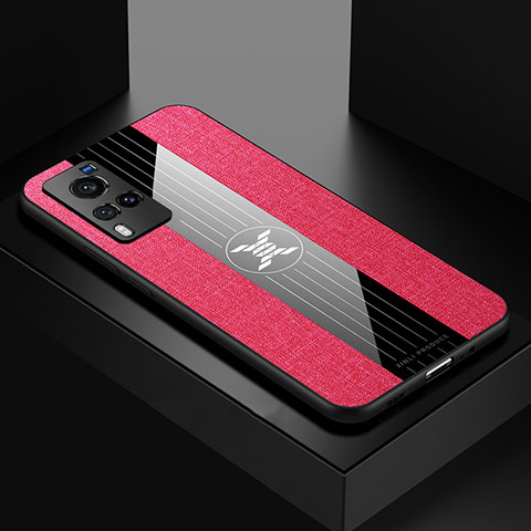 Funda Silicona Ultrafina Goma Carcasa X01L para Vivo X60 Pro 5G Rojo