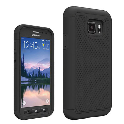 Funda Silicona Ultrafina Goma Frontal y Trasera 360 Grados para Samsung Galaxy S7 Active G891A Negro