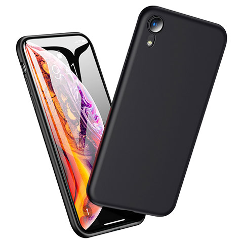 Funda Silicona Ultrafina Goma para Apple iPhone XR Negro