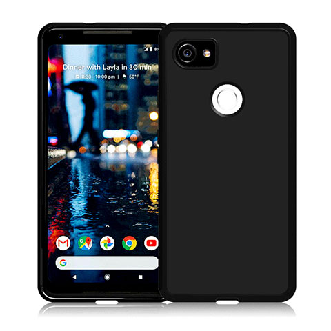 Funda Silicona Ultrafina Goma para Google Pixel 2 XL Negro