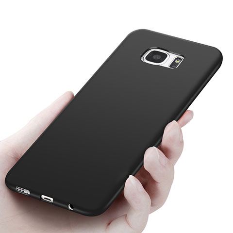 Funda Silicona Ultrafina Goma R06 para Samsung Galaxy S7 Edge G935F Negro