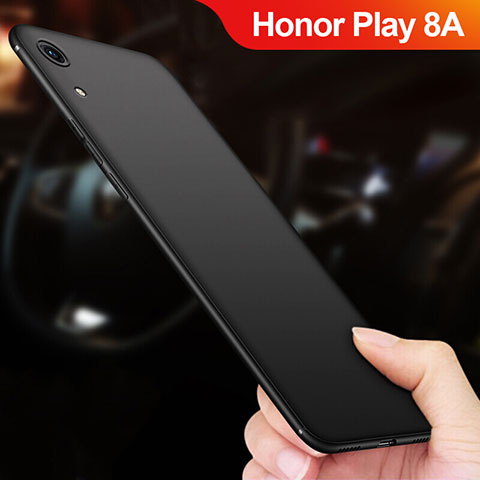 Funda Silicona Ultrafina Goma S02 para Huawei Honor Play 8A Negro