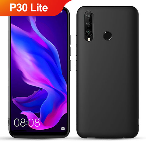 Funda Silicona Ultrafina Goma S05 para Huawei P30 Lite Negro