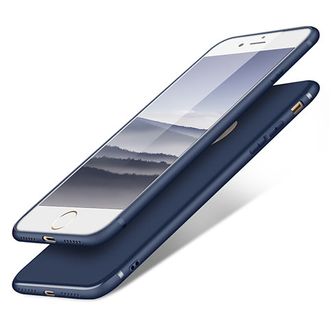 Funda Silicona Ultrafina Goma S09 para Apple iPhone 7 Azul
