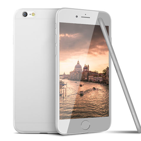 Funda Silicona Ultrafina Goma U15 para Apple iPhone 6 Blanco