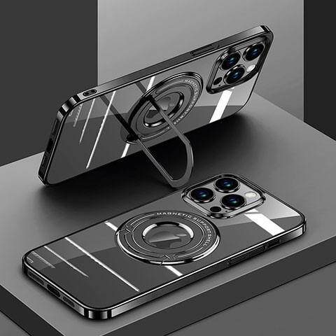 Funda Silicona Ultrafina Transparente con Mag-Safe Magnetic AC1 para Apple iPhone 13 Pro Negro