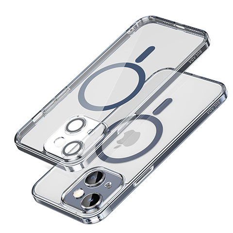 Funda Silicona Ultrafina Transparente con Mag-Safe Magnetic LD1 para Apple iPhone 13 Azul