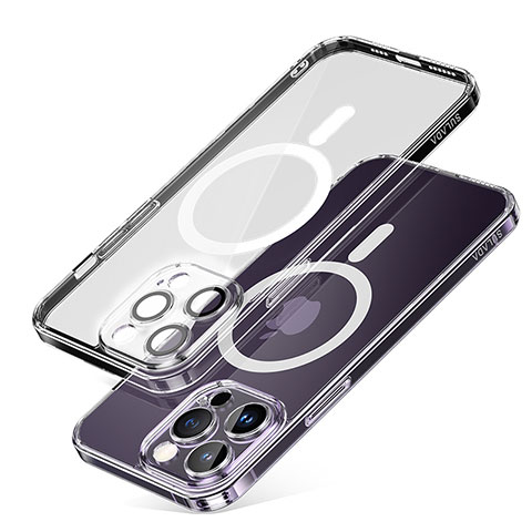 Funda Silicona Ultrafina Transparente con Mag-Safe Magnetic LD1 para Apple iPhone 14 Pro Claro