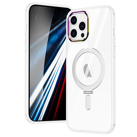 Funda Silicona Ultrafina Transparente con Mag-Safe Magnetic SD1 para Apple iPhone 12 Pro Max Plata