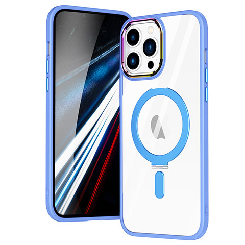 Funda Silicona Ultrafina Transparente con Mag-Safe Magnetic SD1 para Apple iPhone 13 Pro Azul Cielo