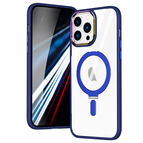 Funda Silicona Ultrafina Transparente con Mag-Safe Magnetic SD1 para Apple iPhone 13 Pro Max Azul