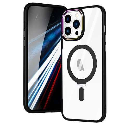 Funda Silicona Ultrafina Transparente con Mag-Safe Magnetic SD1 para Apple iPhone 13 Pro Max Negro