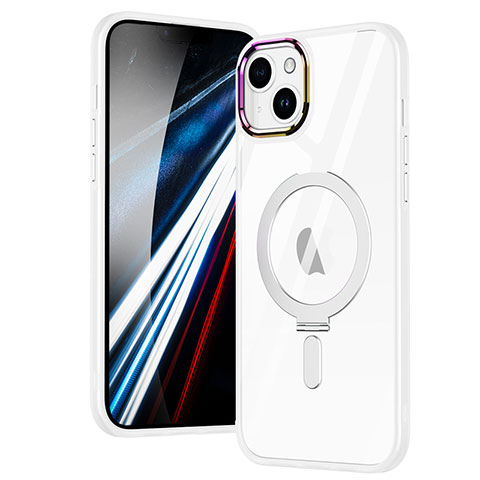 Funda Silicona Ultrafina Transparente con Mag-Safe Magnetic SD1 para Apple iPhone 14 Plata