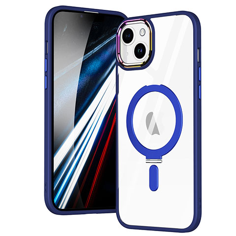 Funda Silicona Ultrafina Transparente con Mag-Safe Magnetic SD1 para Apple iPhone 14 Plus Azul