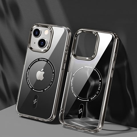 Funda Silicona Ultrafina Transparente con Mag-Safe Magnetic TB1 para Apple iPhone 13 Gris