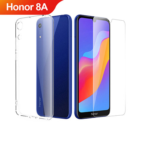 Funda Silicona Ultrafina Transparente con Protector de Pantalla para Huawei Y6 Prime (2019) Claro