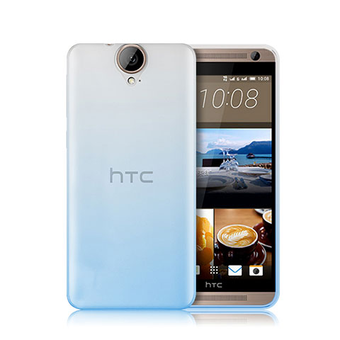 Funda Silicona Ultrafina Transparente Gradiente para HTC One E9 Plus Azul