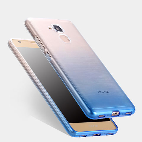 Funda Silicona Ultrafina Transparente Gradiente para Huawei Honor 5C Azul