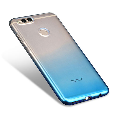 Funda Silicona Ultrafina Transparente Gradiente para Huawei Honor View 10 Azul Cielo