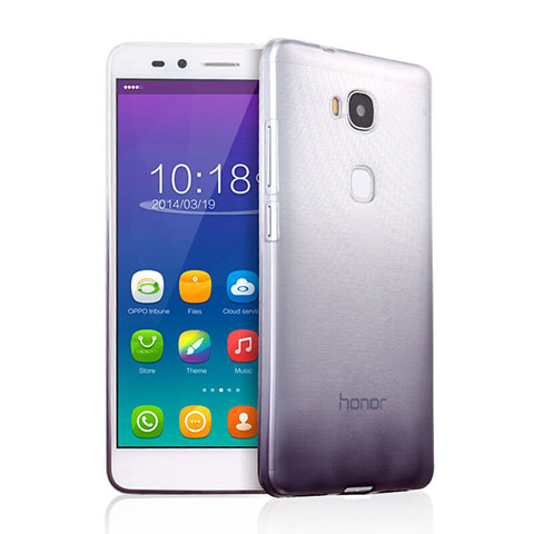 Funda Silicona Ultrafina Transparente Gradiente para Huawei Honor X5 Gris